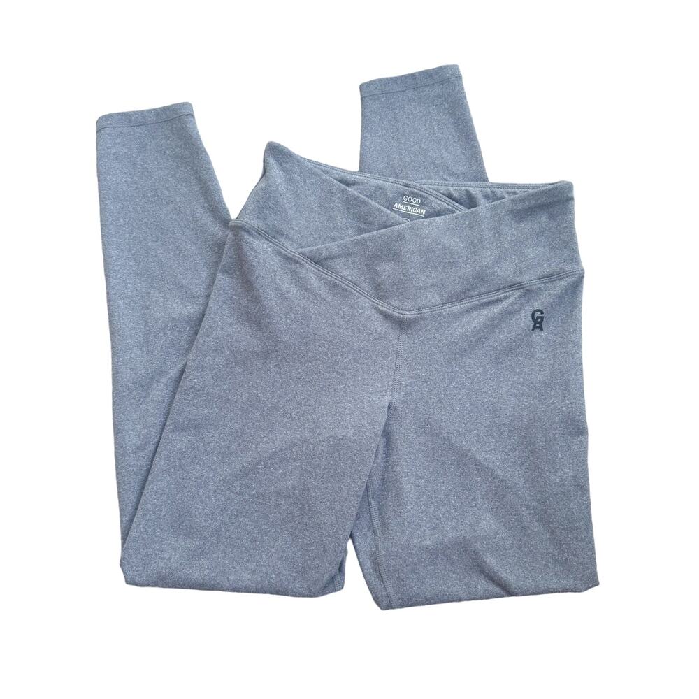 Good American The Cutaway Leggings Gray Cross Over Leggings Size 0